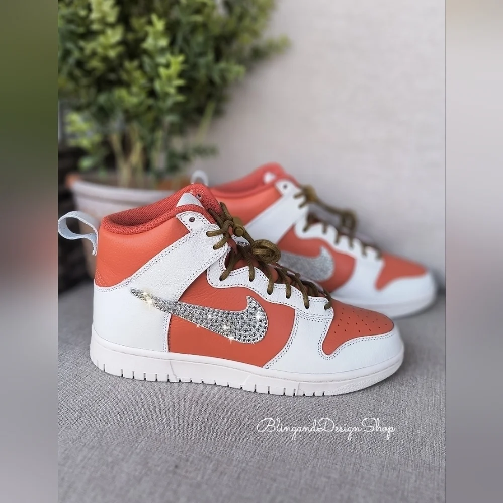 Nike Dunk High By You Custom Sneakers made with Swarovski Crystals Bling Shoes